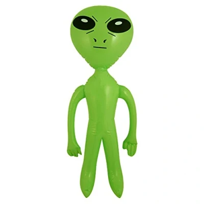 Image of Henbrandt Inflatable Blow Up Green 64 cm Alien Space Ship Party Accessory (Green)