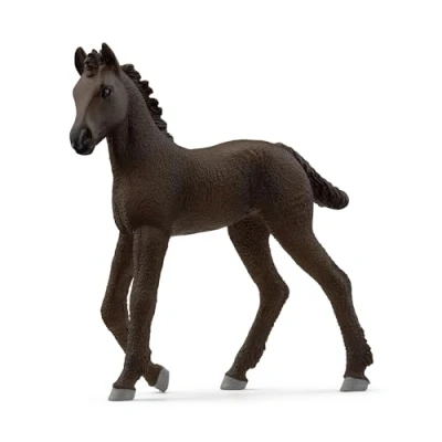 Image of schleich 13977 HORSE CLUB Friesian Foal Figurine for ages 5+, Black