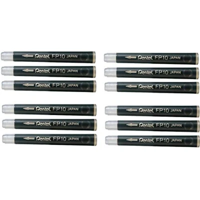 Image of Pentel Arts Pocket Brush Refills, Black Ink, Value Set of 12
