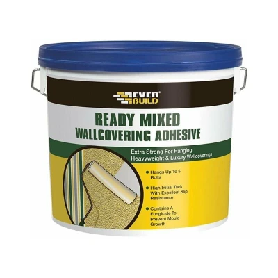 Image of Everbuild Ready Mixed Wallcovering Adhesive 4.5kg EVBWALLRD4