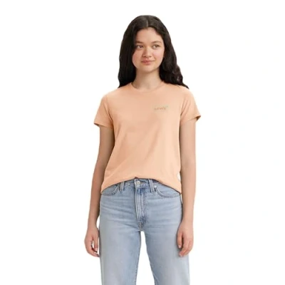 Image of Levi&#039;s THE Perfect TEE Basic Tshirt, Women&#039;s, Size: XXS, Pale peach