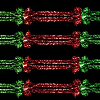 Image of Widdle Gifts Ltd Pack 4 Foil 30cm x 2.7M Garland Christmas Ceiling Decorations Red/Green