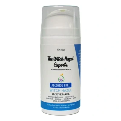 Image of The Witch Hazel Experts Alcohol Free &amp; Aloe Vera Gel 100ml Hydrating Relief for Irritated Skin (Witch Vera)