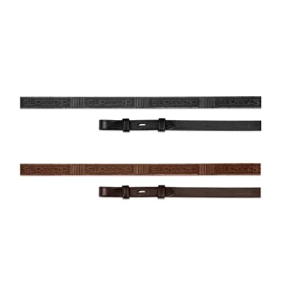 Image of Shires Aviemore Nylon Insert Rubber Grip Reins Black 48X5/8 Inch