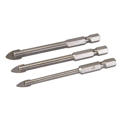 Image of Silverline Hex Drive Tile &amp; Glass Drill Bit 3pce Set 5, 6 8mm