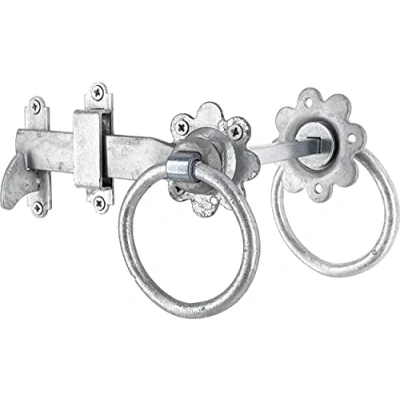 Image of IRONTITE® Ring Gate Latch, Heavy Duty Latch for Wooden Gates, Auto Garden Ideal Keeping Gates and Doors Shut, Opened from Either Side of (Galvanised)