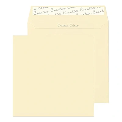 Image of Blake Creative Colour 155 x mm 120 gsm Square Peel &amp; Seal Envelopes (753) Clotted Cream Pack of 500