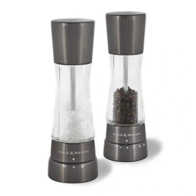 Image of Derwent Salt &amp; Pepper Mill Set / Iron Grey 190mm
