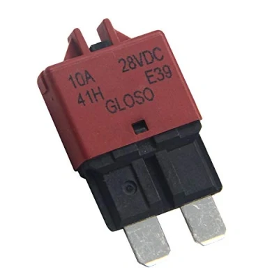 Image of RKURCK 12V 28V DC Manual Reset Low Profile ATC Circuit Breaker Resettable Blade Fuse 10A
