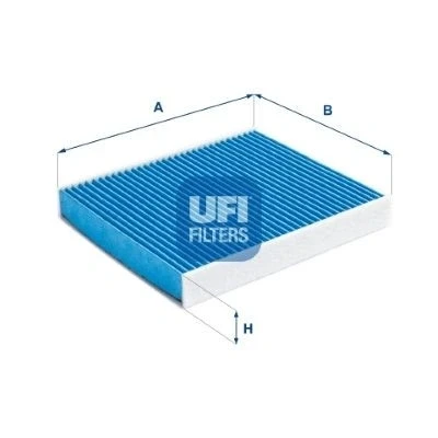 Image of 6R0819653 Pollen filter UFI 34.199.00 with antibacterial action 258mm 224mm 35mm SKODA: Fabia 2, III Hatchback, Rapid Spaceback, SEAT: Ibiza 4