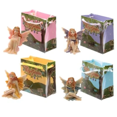 Image of Puckator Cute Mini Garden Flower Fairy Figurine in a Gift Bag x 1