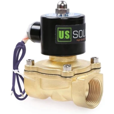 Image of 1&quot; Brass Electric Solenoid Valve 12V DC G Thread Normally Closed VITON from U.S. SOLID
