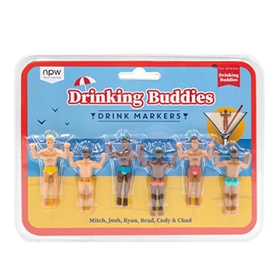 Image of Drinking Buddies Cocktail/Wine Glass Markers count of 6