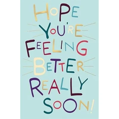 Image of Hope You&#039;re Feeling Better Soon Greeting Card Blue