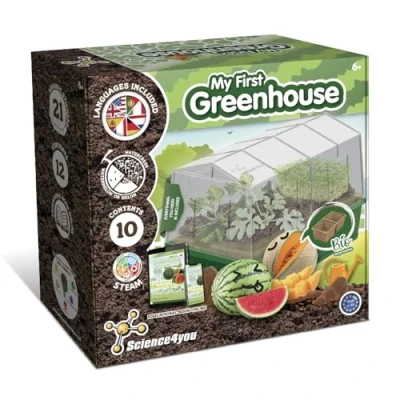 Image of Science4you Small Greenhouse for Kid Grow Kit Garden Activities, Plant Your Own Watermelon &amp; Watercress with Mini UK, DIY Kids, Arts Crafts Gift Girl Boy Age 6 7 8 9+