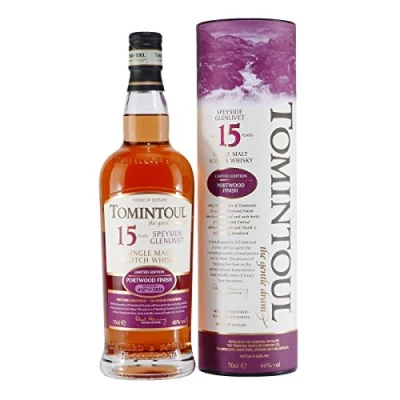 Image of Tomintoul 46% Vol Portwood Single Malt Scotch Whisky 15 Year Old, 70 cl, TOMINTOULPORTWOOD 46 6