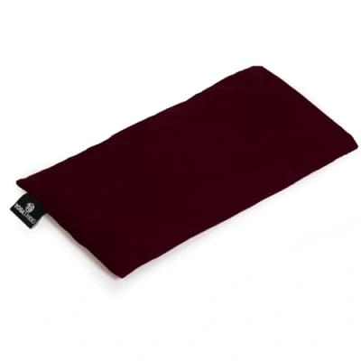 Image of Yoga Studio Eye Pillow 100% Organic Cotton Cover Lavender &amp; Linseed Stress Relief Weighted Mask for Yoga, Relaxation, Aromatherapy, Tired Eyes, Headaches (Raspberry)