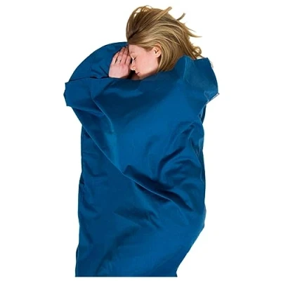 Image of Lifeventure Polycotton Sleeping Bag Liner Lightweight Travel and Camping Sheet to Use Alone or Add Warmth
