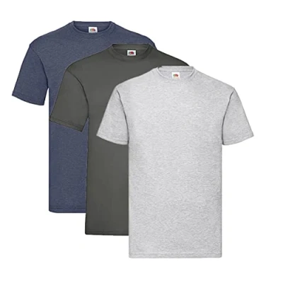 Image of Fruit of the Loom Valueweight T Shirt Various Colour Sets S M L XL XXL 3XL 4XL 5XL, 1 x graphite + vintage heather navy grey note pad,