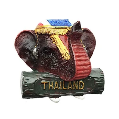 Image of 3D Thailand Elephant Refrigerator Fridge Magnet Tourist Souvenirs Handmade Resin Craft Magnetic Stickers Home Kitchen Decoration Travel Gift