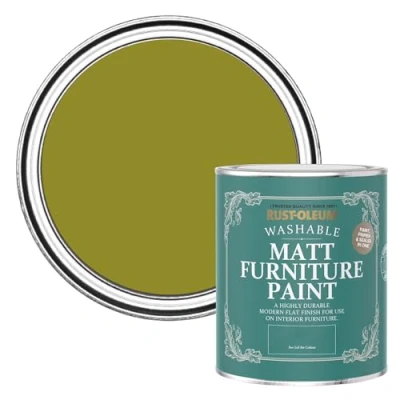 Image of Rust Oleum Green Furniture Paint in Matt Finish Pickled Olive 750ml