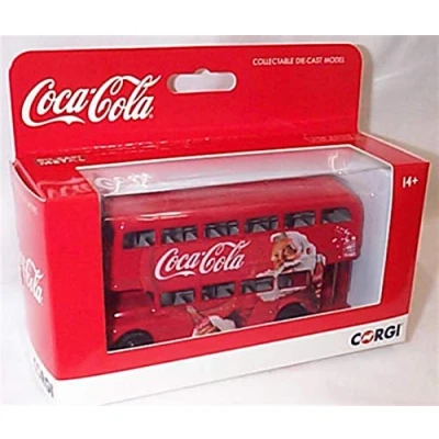 Image of Corgi classic C0CA C0LA London bus Christmas Logo routemaster 1:64 scale diecast model