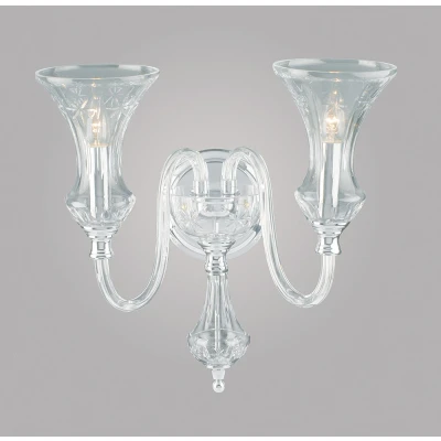 Image of Stara Lead Crystal 2 Light Wall Lamp CB05444/02/WB