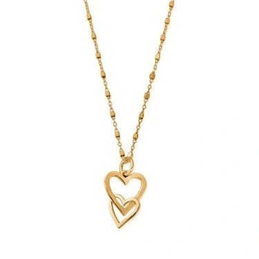 Image of ChloBo Gold Interlocking Love Heart Necklace