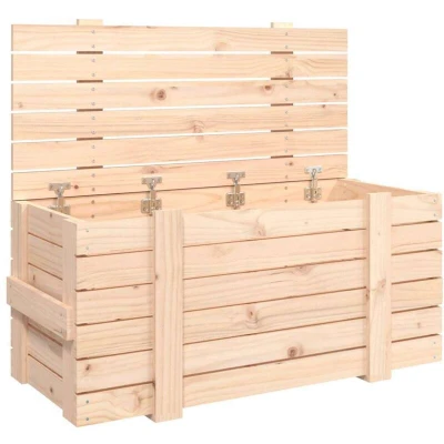 Image of vidaXL Storage Box 91x40.5x42 cm Solid Wood Pine