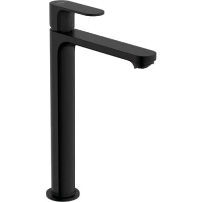 Image of hansgrohe Rebris S 240 CoolStart EcoSmart Basin Mixer Tap with Pop Up Waste Matt Black