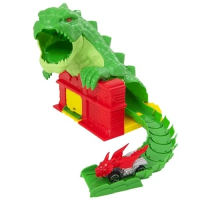 Image of Teamsterz Beast Machines Reptile Rampage Launcher Dinosaur Car And Track Set Monster Cars Playset With Die Cast Kid’s Play Figures Vehicle Toy Transporter Ages 3+