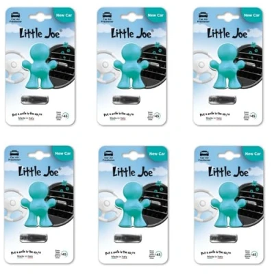 Image of Little Joe NeW Car Turquoise Pack of 6 Air Freshener for Mounting on Any Ventilation Grille +/ 45 Days Freshness in the