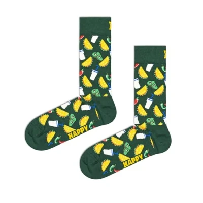 Image of Happy Socks Unisex Taco Socks, Green, 41 46