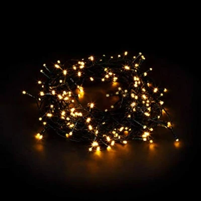 Image of HomeZone 300 Warm White LED Christmas Battery Operated Chasing Lights with Timer Function 8 Lighting Modes Xmas Hanging Tree String Fairy Festive Indoor Outdoor (300 White)