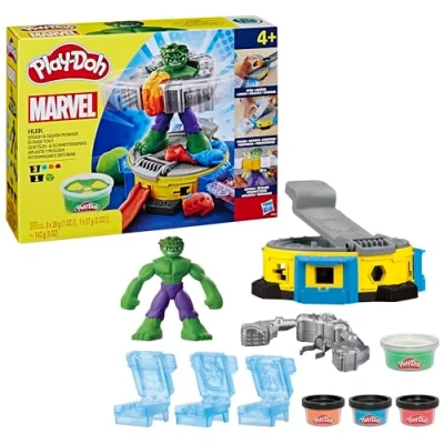 Image of Play Doh Marvel Hulk Smash &amp; Squish Playset