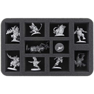 Image of Feldherr HS050BB09 50 mm half size foam tray compatible with 10 Blood Bowl Star Player