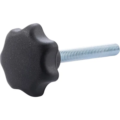 Image of Ganter Normelemente GN 6336.4 ST 32 M6 45 Star Grip Screws, Matte Black, Gewindelänge l1: 45mm, Set of 20 Pieces