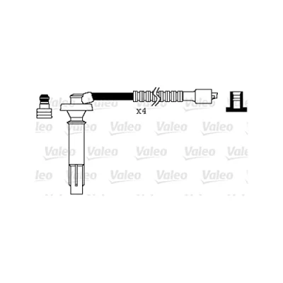 Image of T180B, T579B, T580B Ignition Lead Set VALEO 346082 SUBARU: Legacy 4, Impreza II Saloon, I Saloon