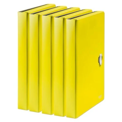 Image of Leitz Recycle Expanding Concertina Project File A4 PP Yellow (Pack 5)