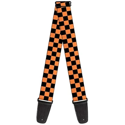 Image of Buckle Down GS W30357 &quot;Checker Orange/Blue&quot; Guitar Strap