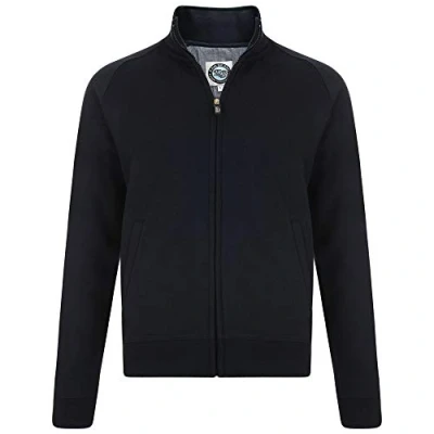 Image of KAM Big &amp; Tall Navy Zip Through Sweatshirt Men&#039;s