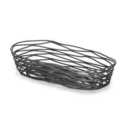 Image of Tablecraft Artisan Oblong Basket, Steel, Multi Colour, 22.54 x 10.16 5.08 cm
