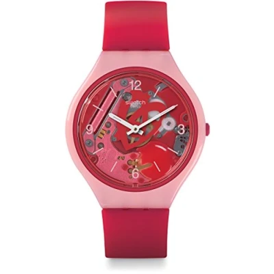 Image of Swatch Women&#039;s Digital Quartz Watch with Silicone Strap SVOP100