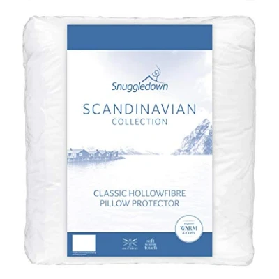 Image of Snuggledown Scandinavian Classic Hollowfibre Pillow Protector, 2 Pack