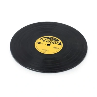 Image of Balvi Trivet The vinyl Black colour record shaped Silicone 15 cm