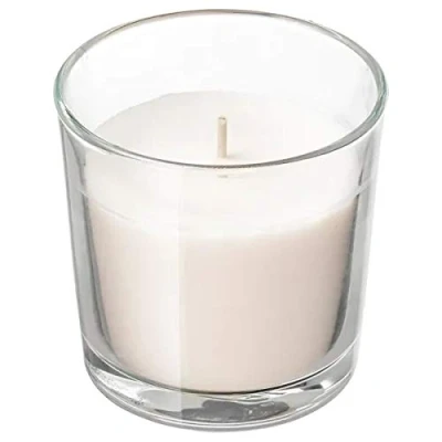 Image of Finchley Scented Candle in Glass,Sweet vanilla,White Color,7.5 cm (Pack of 2)+(Pen Free)
