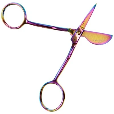 Image of Tula Pink Hardware 4&quot; Duckbill Applique Scissors, Rainbow