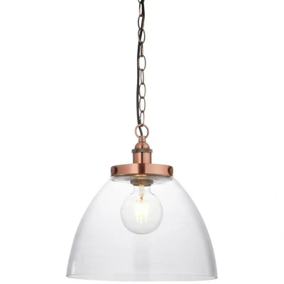 Image of Hansen Grand Dome Ceiling Pendant Aged Copper