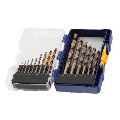 Image of HSS Cobalt Drill Bit Set, 15 Piece