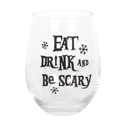 Image of Something Different Wholesale Creepy Christmas Stemless Glass Eat, Drink &amp; Be Scary Gothic Seasonal Gift and Home Decor 600ml Capacity